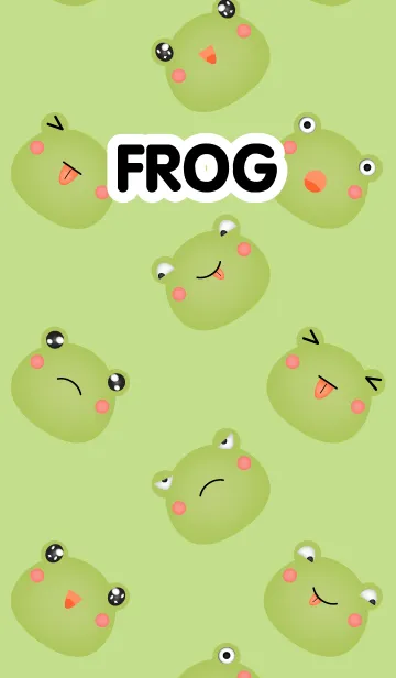 [LINE着せ替え] Emotions Face Frog Theme(jp)の画像1