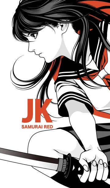 [LINE着せ替え] JK SAMURAI REDの画像1