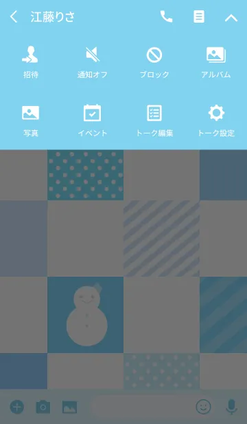[LINE着せ替え] 雪だるま×チェックの画像4