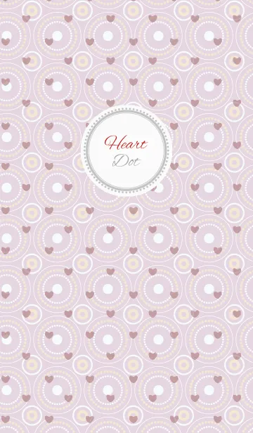 [LINE着せ替え] Dot7 / pink (heart)の画像1