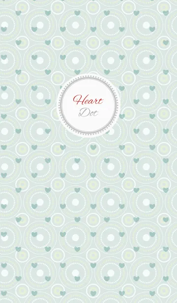 [LINE着せ替え] Dot7 / light blue (heart)の画像1