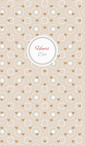 [LINE着せ替え] Dot7 / brown (heart)の画像1