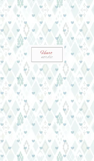 [LINE着せ替え] Nordic / light blue (heart)の画像1
