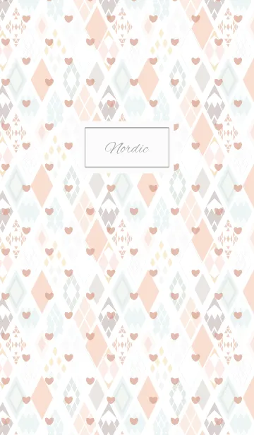 [LINE着せ替え] Nordic / orange (heart)の画像1