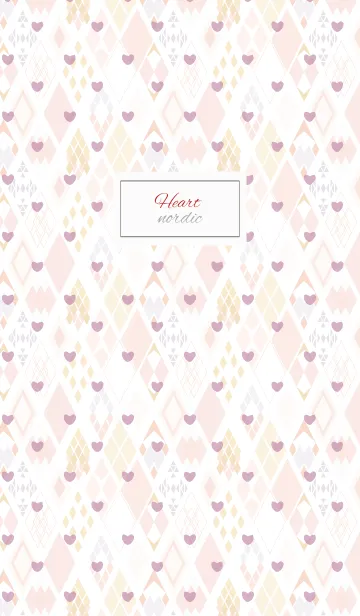 [LINE着せ替え] Nordic / pink (heart)の画像1