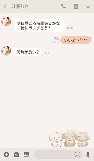 [LINE着せ替え] シンプル チワプーの画像3