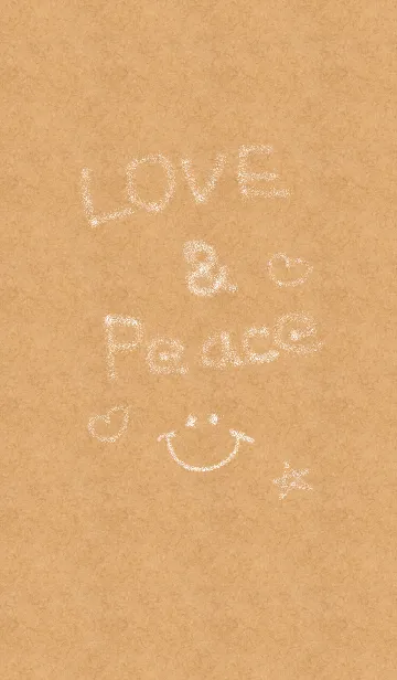 [LINE着せ替え] スマイルシンプル11（クラフト紙）の画像1