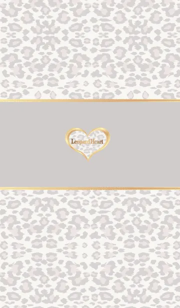 [LINE着せ替え] Leopard heart ivoryの画像1