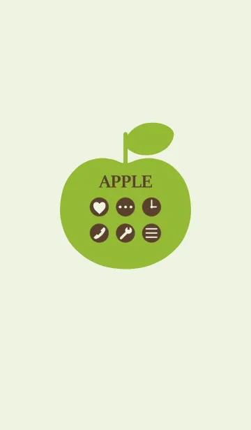 [LINE着せ替え] りんごの着せかえ[Green]の画像1