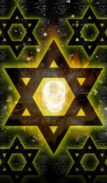 [LINE着せ替え] SKULL Star of David Goldの画像1