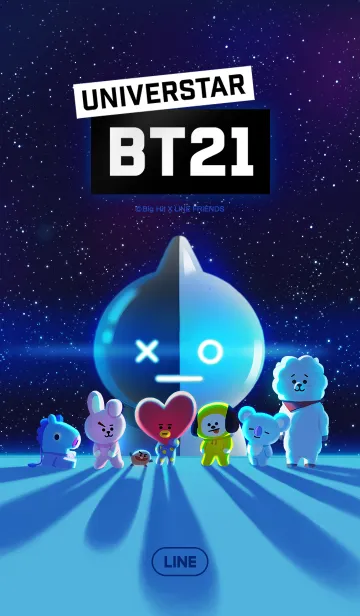 BT21 ユニバースターの誕生のLINE着せ替え