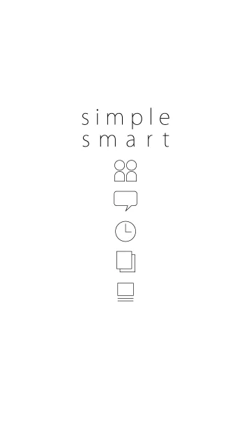 [LINE着せ替え] シンプル スマート -ミニマル-の画像1