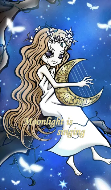 [LINE着せ替え] Moonlight is singingの画像1