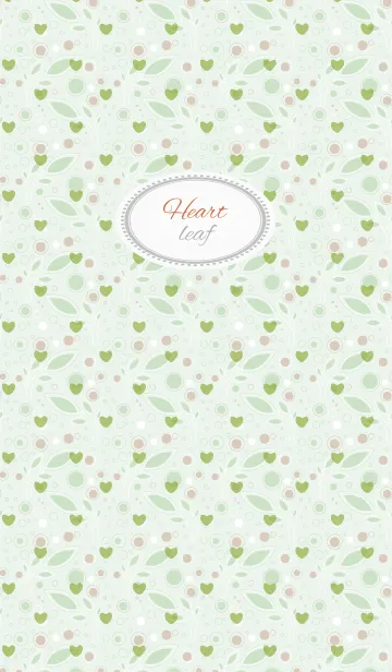 [LINE着せ替え] leaf / green (heart)の画像1