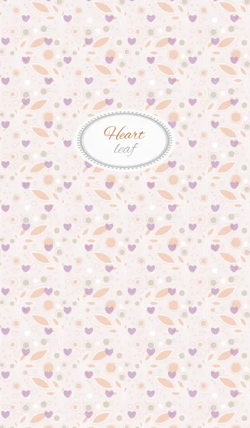[LINE着せ替え] leaf / pink (heart)の画像1