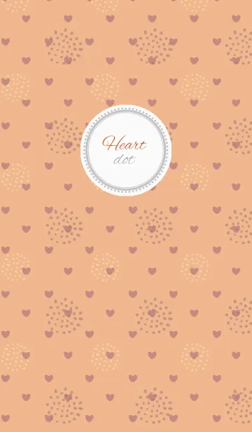[LINE着せ替え] Dot8 / pink (heart)の画像1