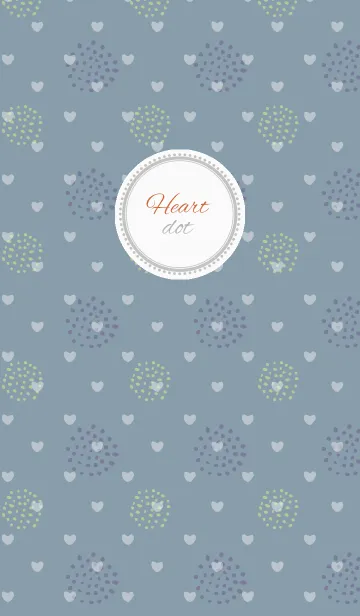 [LINE着せ替え] Dot8 / blue (heart)の画像1