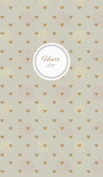 [LINE着せ替え] Dot8 / brown (heart)の画像1
