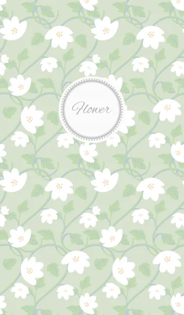 [LINE着せ替え] Flower4 / greenの画像1