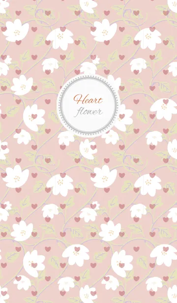 [LINE着せ替え] Flower4 / pink (heart)の画像1