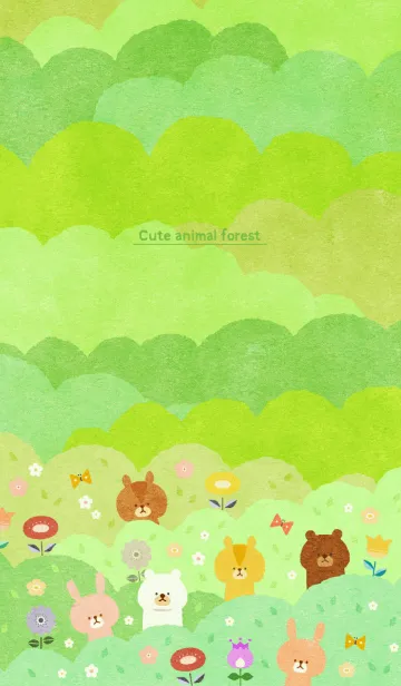 [LINE着せ替え] Cute animals forestの画像1