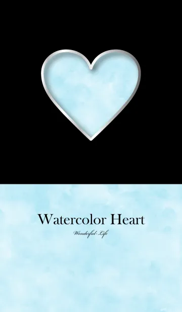 [LINE着せ替え] Simple Watercolor Heart 8の画像1
