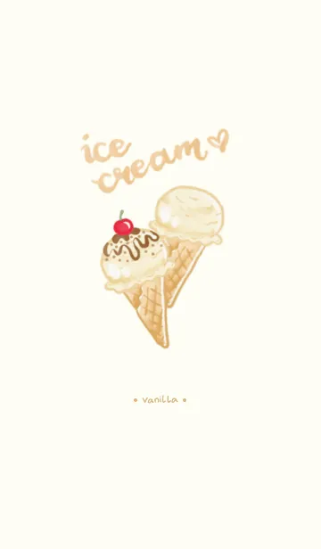 [LINE着せ替え] Ice Cream : Vanilla (JP)の画像1