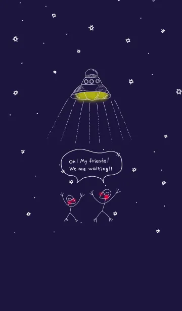 [LINE着せ替え] Oh！ My friends！ We are waiting！！の画像1