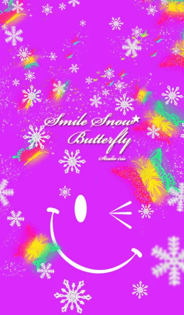 [LINE着せ替え] Smile Snow Butterflyの画像1