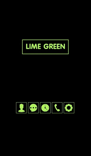 [LINE着せ替え] Simple Lime Green ＆ Black(jp)の画像1