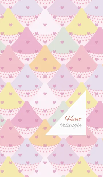 [LINE着せ替え] Triangle / pink (heart)の画像1