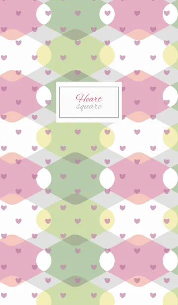 [LINE着せ替え] Square3 / pink (heart)の画像1