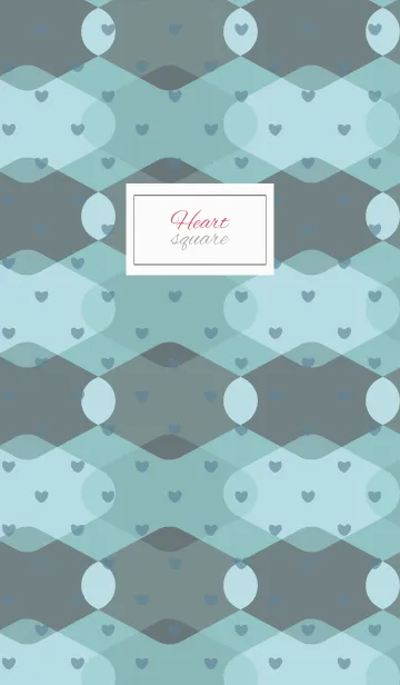 [LINE着せ替え] Square3 / blue (heart)の画像1
