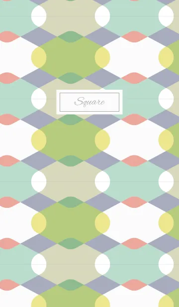 [LINE着せ替え] Square3 / green and pinkの画像1