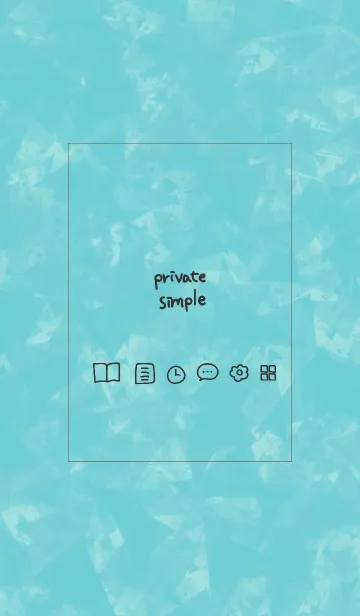 [LINE着せ替え] Private simple 2 -aquamarine-の画像1