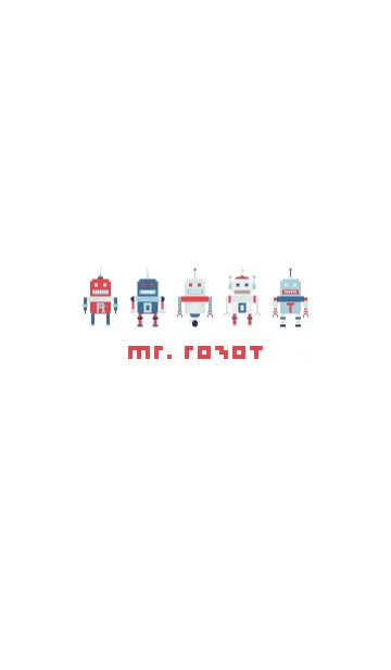 [LINE着せ替え] MR. ROBOT (WHITE)の画像1