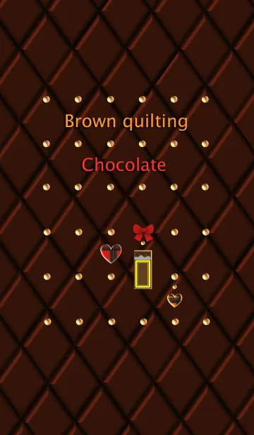 [LINE着せ替え] 茶キルティング(チョコレート)の画像1