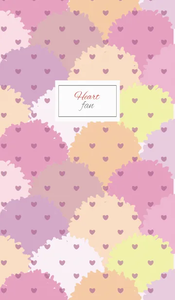 [LINE着せ替え] fan / pink (heart)の画像1