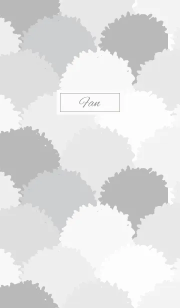 [LINE着せ替え] fan / white and blackの画像1