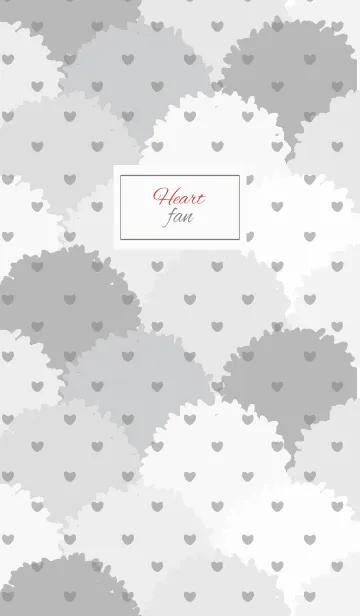 [LINE着せ替え] fan / white and black (heart)の画像1