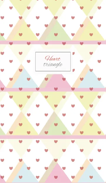 [LINE着せ替え] triangle2 / pink (heart)の画像1