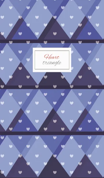 [LINE着せ替え] triangle2 / blue (heart)の画像1