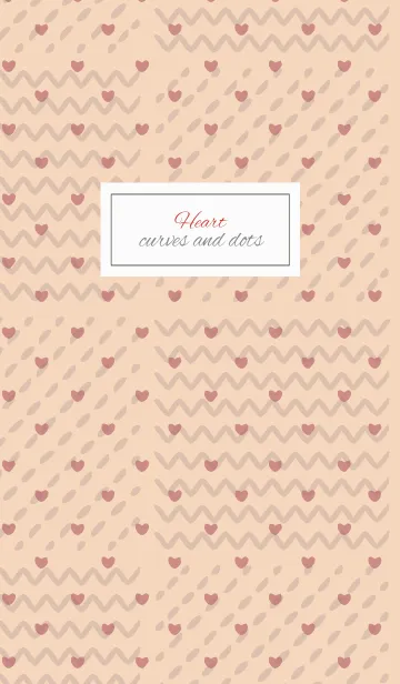 [LINE着せ替え] curves and dots / pink (heart)の画像1