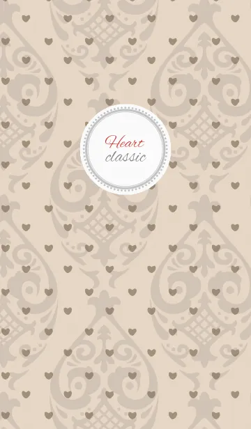 [LINE着せ替え] classic / brown (heart)の画像1