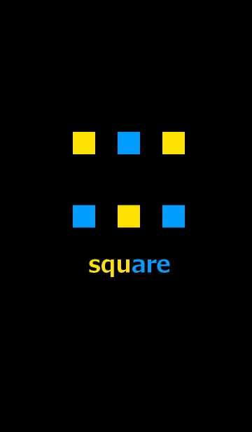 [LINE着せ替え] 黄色四角と水色四角の画像1