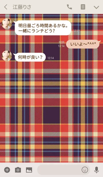 [LINE着せ替え] TARTAN CHECK COLLECTION #67の画像3