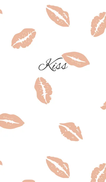 [LINE着せ替え] Kiss / pink and beigeの画像1