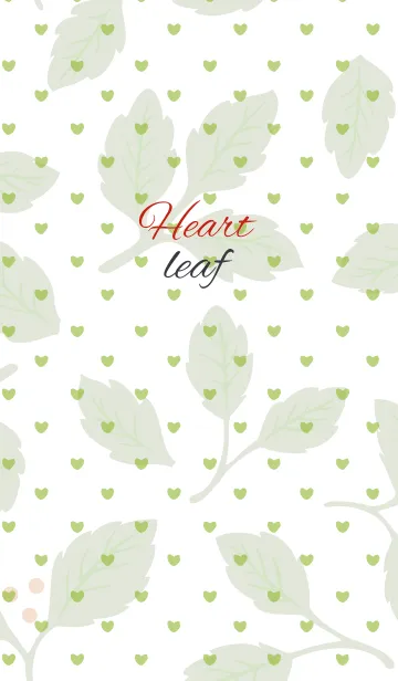 [LINE着せ替え] leaf2 / green (heart)の画像1