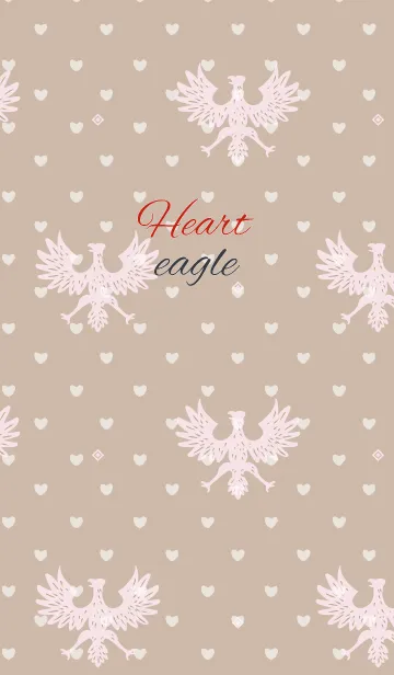 [LINE着せ替え] eagle / pink and brown (heart)の画像1