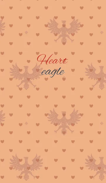[LINE着せ替え] eagle / orange and brown (heart)の画像1